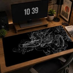 Black White Chinese Dragon Art XXL Gaming Mouse Pad Deskmat Non-Slip Rubber Keyboard Table Mat Cloud Pc Gaming Desk Mats Gamer