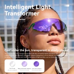 ROCKBROS Photochromic Cycling Glasses Windproof Dustproof UV400 Protection Glasses Cycling Outdoor Sports Sunglasses Unisex