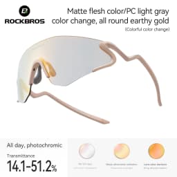 ROCKBROS Photochromic Cycling Glasses Windproof Dustproof UV400 Protection Glasses Cycling Outdoor Sports Sunglasses Unisex