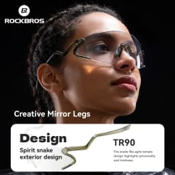ROCKBROS Photochromic Cycling Glasses Windproof Dustproof UV400 Protection Glasses Cycling Outdoor Sports Sunglasses Unisex