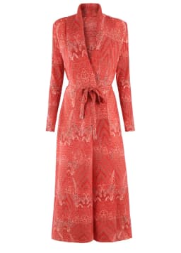 LANMREM Niche Trend Printed Windbreaker Women's 2025 New Loose Oversized Long Sleeved Pleated Trench Cardigan Long Coat 2DB2481