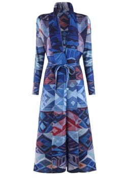LANMREM Niche Trend Printed Windbreaker Women's 2025 New Loose Oversized Long Sleeved Pleated Trench Cardigan Long Coat 2DB2481