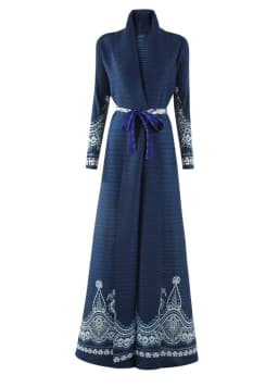 LANMREM Niche Trend Printed Windbreaker Women's 2025 New Loose Oversized Long Sleeved Pleated Trench Cardigan Long Coat 2DB2481