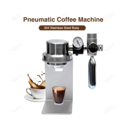 GZZT D001 58mm Manual Pneumatic Coffee Maker Portable Espresso Machine with 1-16 Bar Pressure Gauge for Travel Kits Non-Electric