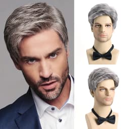 Short Natural Curly Hair For Male Young Men Heat Resistant Fiber Synthetic Wigs
