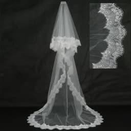 2 Layers Lace Edge Wedding Veil With Comb Soft Tulle Bridal Accessories