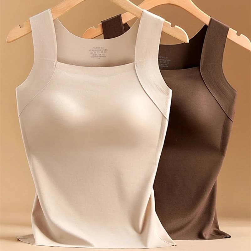 German Fleece Thermal Underwear High-Quality Autumn Winter Base Layer Warm Top Bra-Free Comfortable Undergarment
