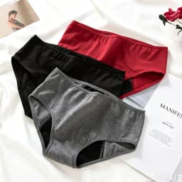2pcs Woman Menstrual Panties Large Size Female Period Brief Leakproof Physiological Underwear Cotton Breathable Postpartum Panty