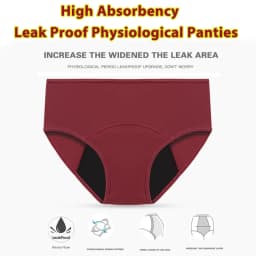 2pcs Woman Menstrual Panties Large Size Female Period Brief Leakproof Physiological Underwear Cotton Breathable Postpartum Panty