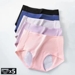 5Pcs Leak Proof Menstrual Women's Panties Cotton Physiological Briefs Widen Female Lingerie Period Pants Mid Waist Underwear