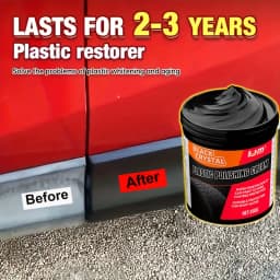 150g Plastic & Rubber Repair Paste - Black Crystal Polish for Car Scratches, Tire Shine & Interior Renewal, Anti-Aging & Fade Re