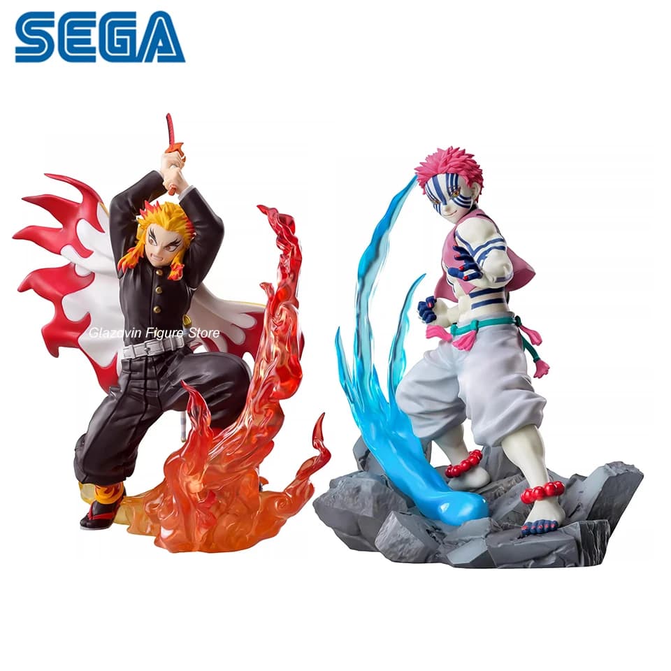 Original SEGA Demon Slayer 18cm Rengoku Shinjurou Akaza Action Figure Collectible Model Toys For Boy Glazovin Droppshiping