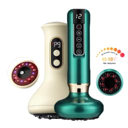 Smart Cupping Massage Machine 9 Levels Vacuum Suction Cup Chinese Meridian Cans Red Light Heating Jars Body Cellulite Scraping