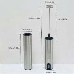 Handheld Electric Milk Frother, Made of Stainless Steel, USB Rechargeable, with a Storage Lid, Suitable for Coffee, Latte