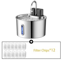2L Wireless Smart Pet Fountain Stainless Steel Cat Dog Water Dispenser Motion Sensor Rechargeable Auto Drink Bowl( No 5V 1A Plug