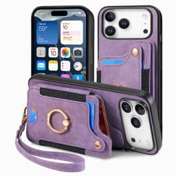 RFID Magnetic Wallet Ring Holder Card Solt Leather Case For iPhone 17 Pro Max 16 15 Plus 14 13 12 11 17Air 16E Bag Stand Cover
