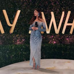 Serene Hill 2026 Luxury Blue Crystal Beaded Mermaid Evening Dress For Formal Wedding Party LA73544 Customized