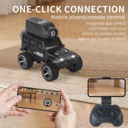 1:64 Mini Alloy RC Car, 2.4GHz Rear Drive Desktop Off-Road Toy Car with Camera, Christmas & Birthday Gift for Kids