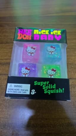 Needoh Maltose Ice Cube Square Fidget Toy 3cm, 4 Colors Sensory Toy Stress Anxiety Relief Educational Squeeze Toy for Kids