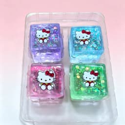 Needoh Maltose Ice Cube Square Fidget Toy 3cm, 4 Colors Sensory Toy Stress Anxiety Relief Educational Squeeze Toy for Kids