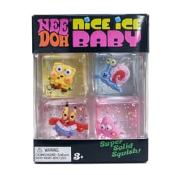 4Pcs NeeDoh Nice Ice Baby Ice Cube Squishy Toy, Slow Rebound Anti-Anxiety Sensory Fidget Toy, Stress Relief Gift for Kids Adults