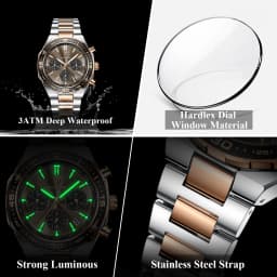 POEDAGAR Luxury Fashion Men Watch Waterproof Luminous Quartz Sports Man Clock Date Chronograph Business Men's Watches Male Reloj