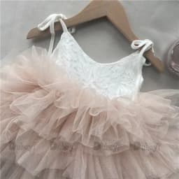 Toddler Girls Lace Tutu Dress for Kids Lovely Layers Ruffles Vestidos Fashion Baby Birthday Party Gown Boutique Wear