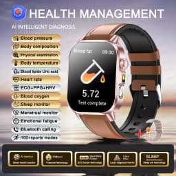 2026 Original Women Health Accurate Diagnosis Smart Watch ECG+HRV BP Blood Oxygen Uric Acid Heart Rate Bluetooth Call Smartwatch