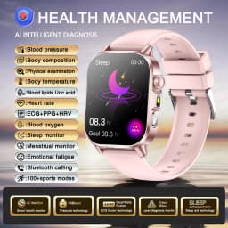 2026 Original Women Health Accurate Diagnosis Smart Watch ECG+HRV BP Blood Oxygen Uric Acid Heart Rate Bluetooth Call Smartwatch
