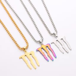 Hip-Hop Style Demon Claw Necklace Titanium Steel Pendant Unique Fashion Accessory for Parties Gift for Women And Men
