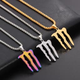 Hip-Hop Style Demon Claw Necklace Titanium Steel Pendant Unique Fashion Accessory for Parties Gift for Women And Men
