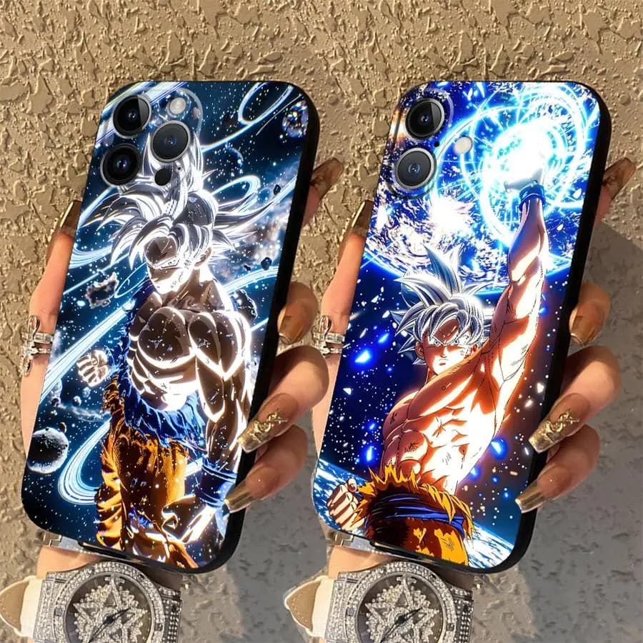 Case for iPhone XS Max XR 13 12 11 17 Pro Max 7 8 15 16 14 Plus 17Air Black Soft Phone Cover Dragon Ball Z Universe Goku