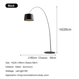 Nordic Minimalist Floor Lamp Arc Bedroom Living Room Floor Lamps Sofa Study Fishing Lamp Room Decoration Lighting Vertical Light