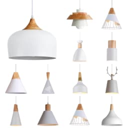 Loft Modern Pendant Light Wood Nordic Hanging Lamp Kitchen Lighting Fixture Industrial Chandelier Hanglamp Living Room Luminaire
