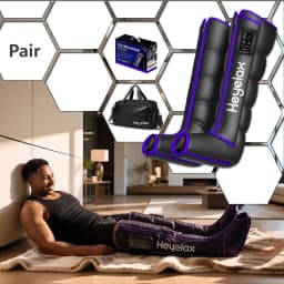 Leg Compression Massager for Circulation and Pain Relief,Air Compression Boots Sleeve for Fast Recovery,Cordless Leg Massager for Muscle Relaxation- for Athletes, Runners, Gym (Pair)