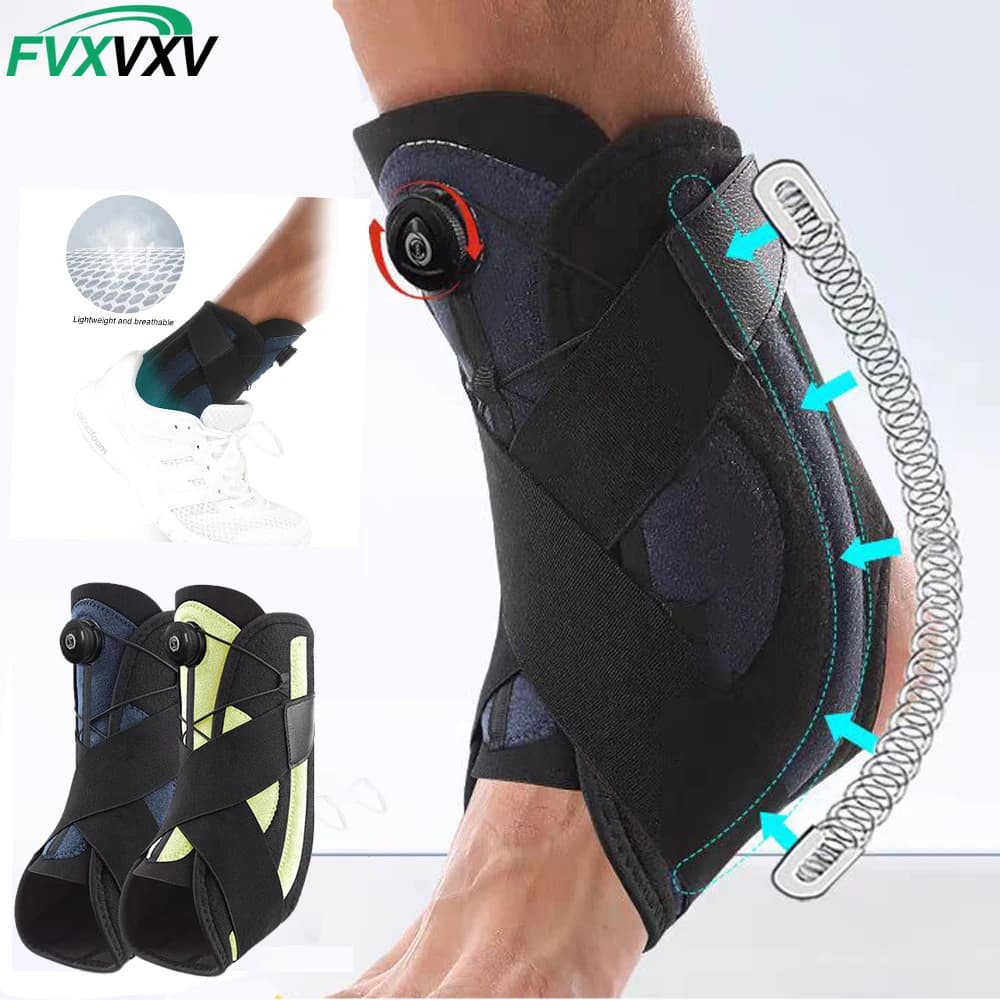 1PCS Ankle Support Brace for Men & Women – Adjustable Knob Ankle Brace for Plantar Fasciitis, Tendonitis– Adjustable System Ankl