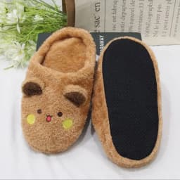 Kawaii Panda Bubu And Yier Plush Slippers Cartoon Panda Indoor Couple'S Warm Cotton Slippers Autumn And Winter Gift