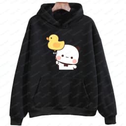 I Like BuBu/Dudu Kawaii Matching Graphic Hoodie Panda Bear Bubu and Dudu Couples Sweatshirt Unisex Cartoon Hoody Couples Gift