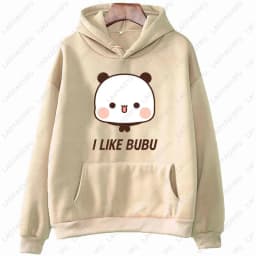 I Like BuBu/Dudu Kawaii Matching Graphic Hoodie Panda Bear Bubu and Dudu Couples Sweatshirt Unisex Cartoon Hoody Couples Gift