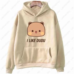 I Like BuBu/Dudu Kawaii Matching Graphic Hoodie Panda Bear Bubu and Dudu Couples Sweatshirt Unisex Cartoon Hoody Couples Gift