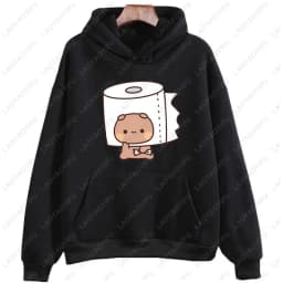I Like BuBu/Dudu Kawaii Matching Graphic Hoodie Panda Bear Bubu and Dudu Couples Sweatshirt Unisex Cartoon Hoody Couples Gift