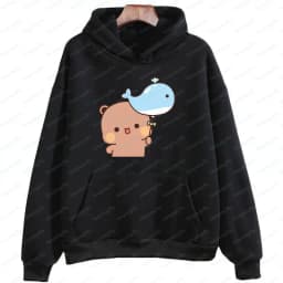 I Like BuBu/Dudu Kawaii Matching Graphic Hoodie Panda Bear Bubu and Dudu Couples Sweatshirt Unisex Cartoon Hoody Couples Gift