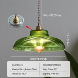Nordic Glass Pendant Light Green Hanging Lamp Living Room Luminaire Hall Bedroom Dining Table Indoor Fixtures Lustre LED Decor