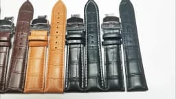 Soft Leather Watchband Replacement Wrist Belt Straps 12/13/14/15/16/17/18/19/20/21/22/23/24mm Butterfly Clasp Universal Bracelet