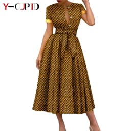 African Couple Matching Clothes Dashiki Women Print Dresses Bazin Riche Men Outfits 2 Pieces Suit Top and Pant Sets Y23C094
