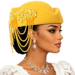 Luxury Rhinstones Church Derby Fascinator Beret Caps for Women Vintage British Felt Turban Hat Party Airline Stewardess Hat