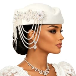 Luxury Rhinstones Church Derby Fascinator Beret Caps for Women Vintage British Felt Turban Hat Party Airline Stewardess Hat