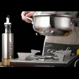 1pc Stainless Steel Oil Pan Household Thermometer With Cover Tempura Oil Fryer Small Oil Saving French Fries Frying Pan