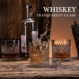 European Style Glass Cup, Household Transparent Foreign Wine Cup, Whiskey Glass, Creative Beer Glass, Liquor Set
