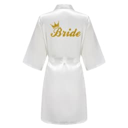 Burgundy Women Bathrobe Gold Letter Bride Bridesmaid Mother Maid of Honor Get Ready Bridal Party Robes Gifts Dressing Gown